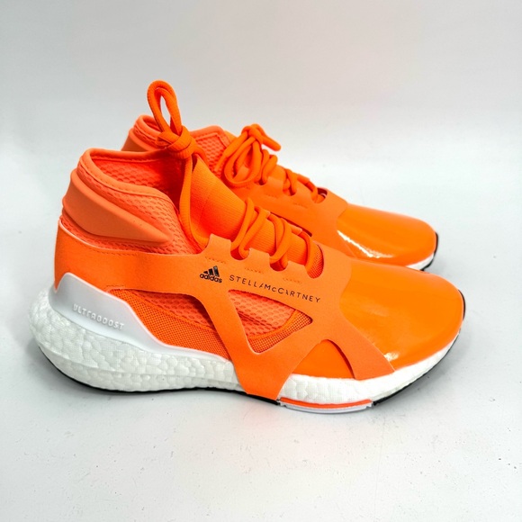 NEW Adidas x Stella McCartney Ultraboost 21 Sneakers in Orange - Picture 2 of 5